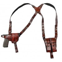 Alligator Skin Double Shoulder Holster