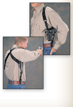 Uncle Mike's Cross-Harness Horizontal Shoulder Holster