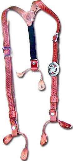 Western Leather Suspenders